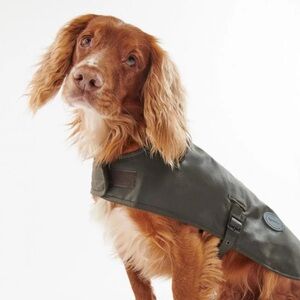 Barbour Wax Dog Coat size M, Olive Green